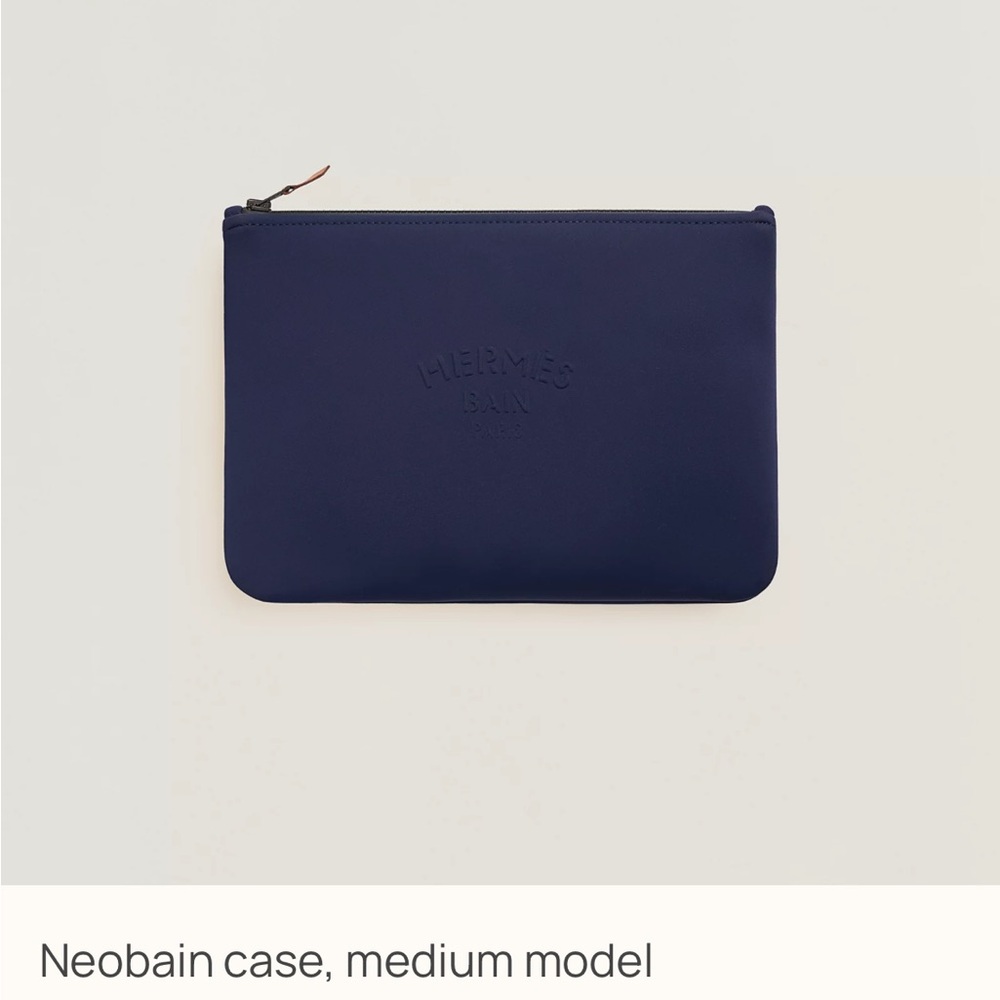 Hermes Neobain Navy Toiletry Bag